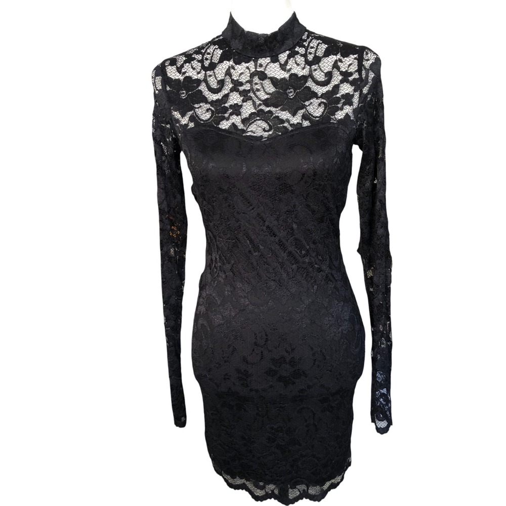 VTG Arden B Y2K Fairy Whimsigoth Cut Out Back Lace Mock Neck Party Dress NWT S - Picture 3 of 14